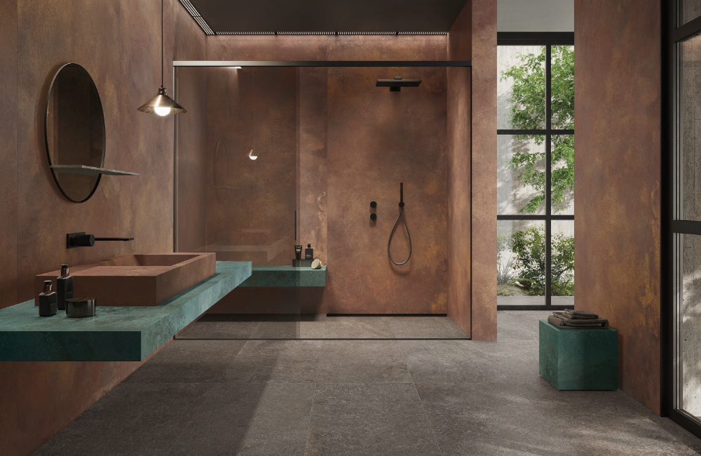 przestronna industrialna lazienka