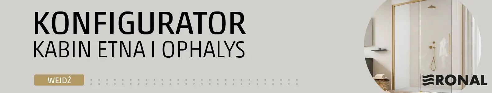 Konfigurator kabin prysznicowych Ronal baner