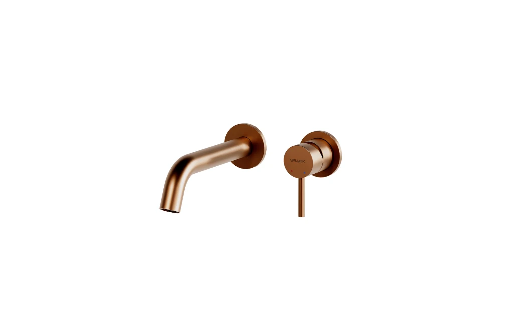BATERIA UMYWALKOWA ALLORA PODTYNKOWA, WYLEWKA 188MM SATIN COPPER