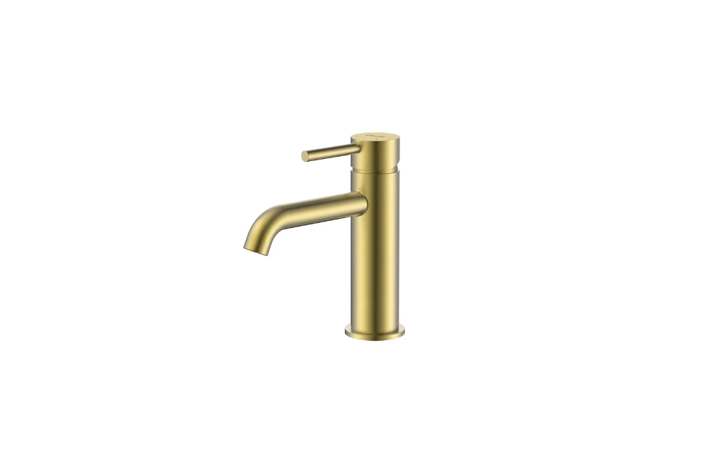 BATERIA UMYWALKOWA ALLORA STOJĄCA, BEZ KORKA BRUSHED GOLD
