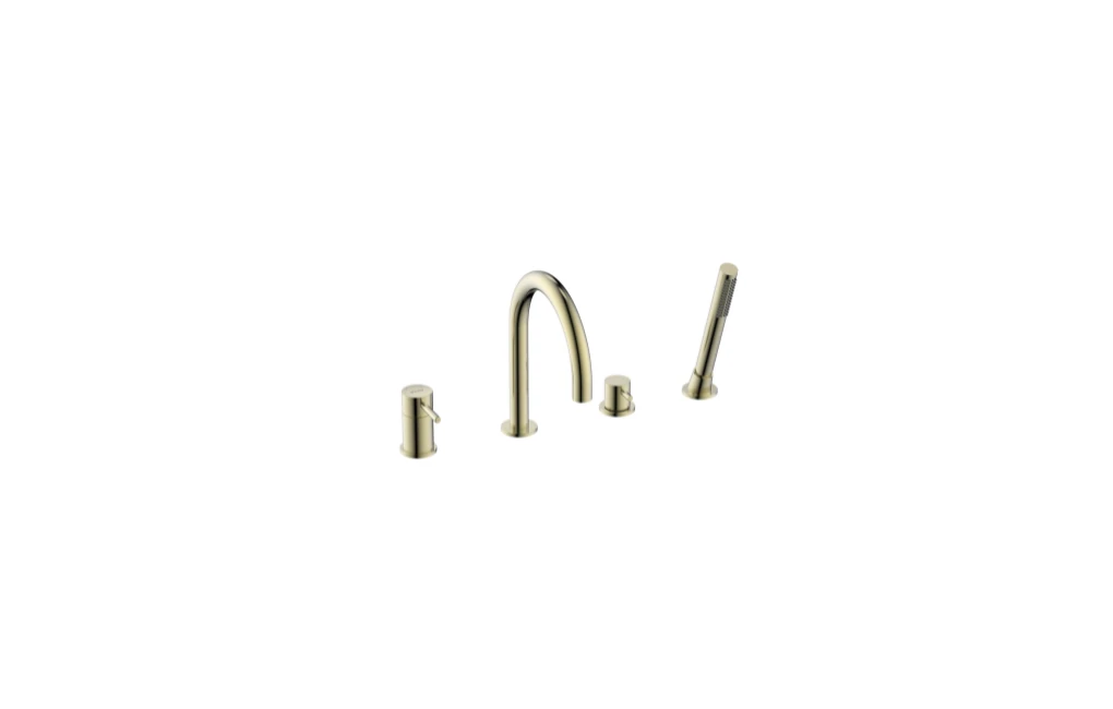 BATERIA WANNOWA ALLORA STOJĄCA 4-OTW., BRUSHED GOLD