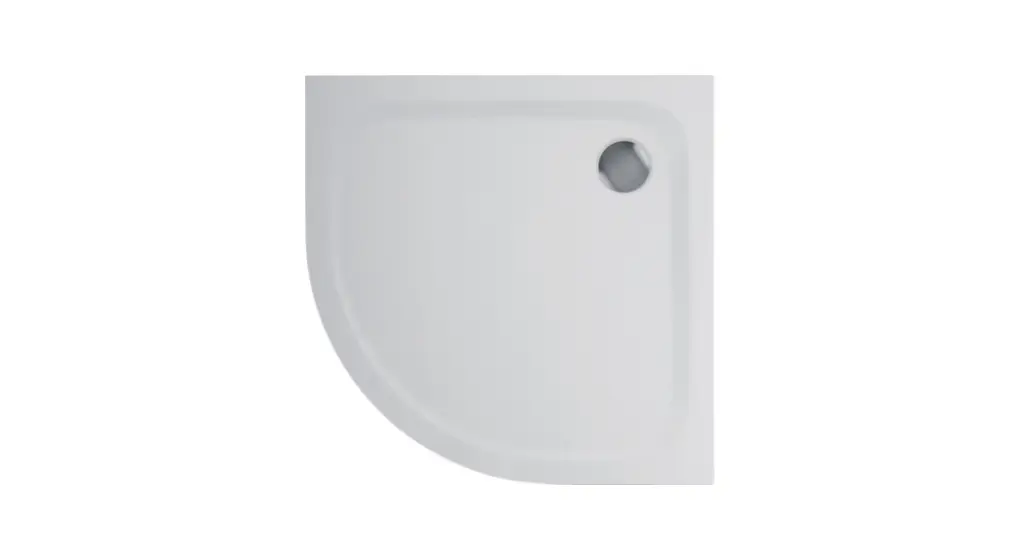 BRODZIK PÓŁOKRĄGŁY DERBY MINERAL.100x100 WYSOKOŚĆ 3.2CM R55 BIAŁY VIGOUR FI.90 M