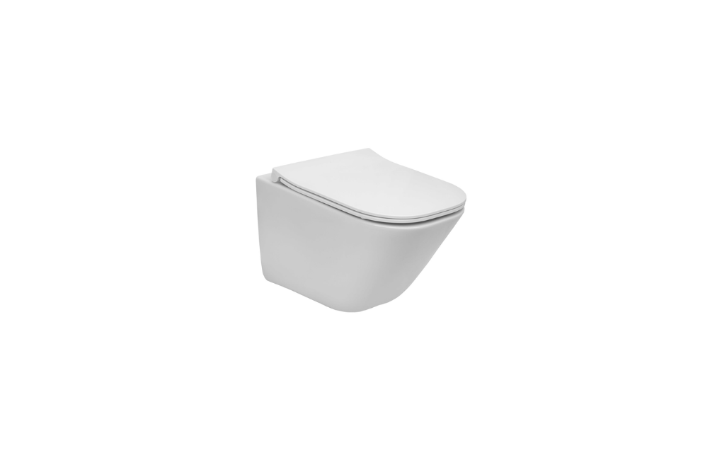 SET WC GAP SQUARE RIMLESS Z DESKĄ WYPINANĄ WOLNOOPADAJĄCĄ BIAŁY, SLIM 48 cm