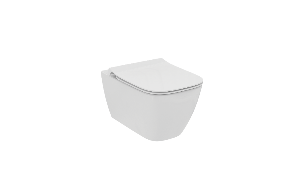 MISKA WISZĄCA I-LIFE S RIMLS+ Z DESKĄ WOLNOOPADĄJĄCĄ BIAŁA, 54 cm
