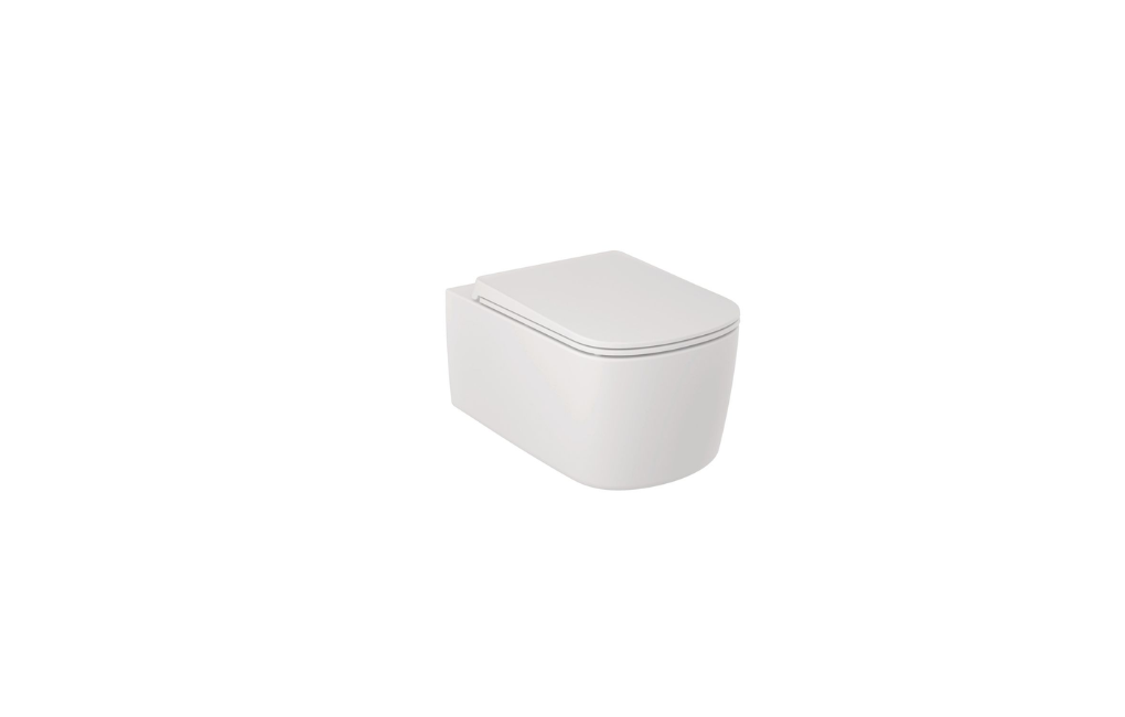 MISKA WC RESA S SPRIRAL-FLUSH Z DESKĄ SLIM WOLNOOPADAJĄCĄ WYPINANĄ, BIAŁA 55 cm