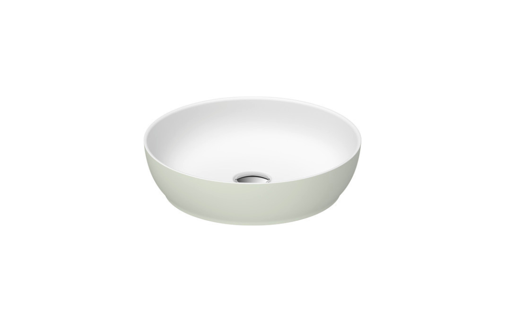 UMYWALKA STAWIANA SIVIDA BIAŁY MAT/PALE GREEN, FI 40 cm