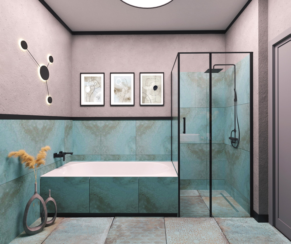 funkcjonalna i piękna łazienka w kolorze