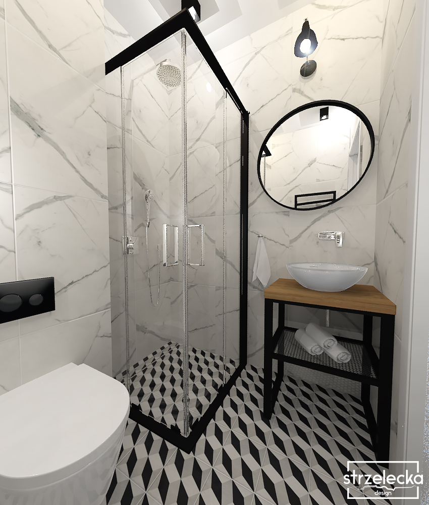 geometryczna łazienka