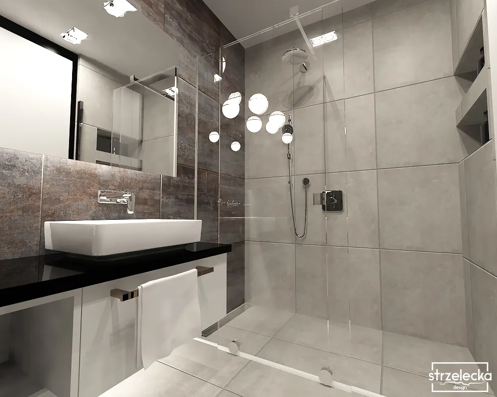 Łazienka bez toalety w stylu loftowym