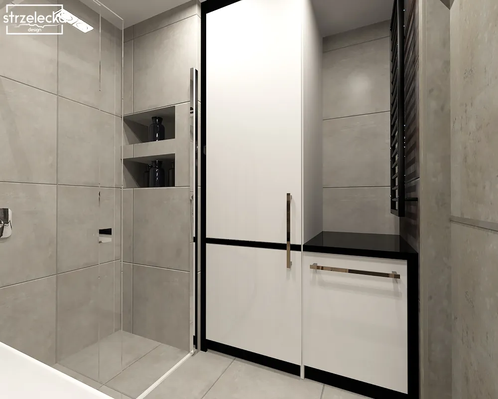 Łazienka bez toalety w stylu loftowym