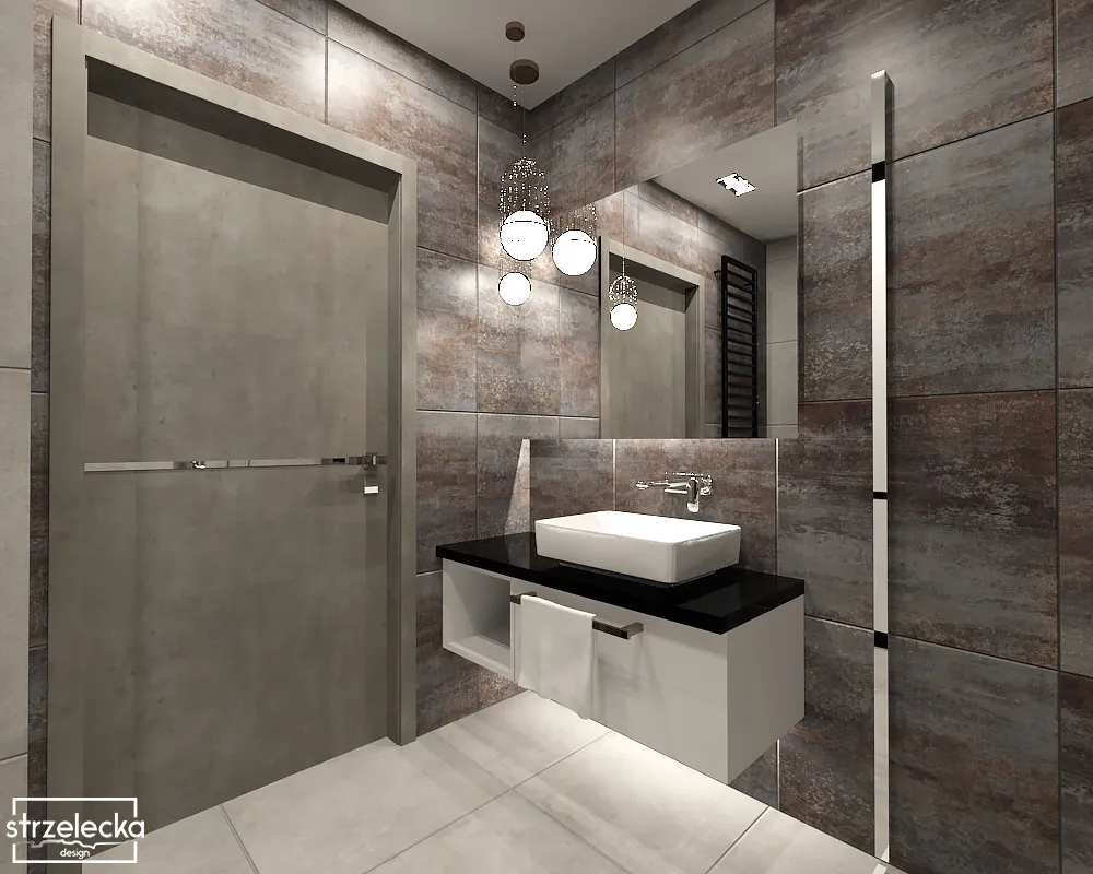 Łazienka bez toalety w stylu loftowym