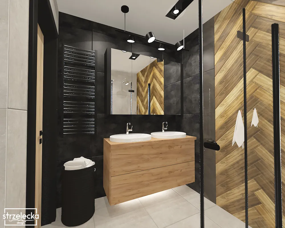 łazienka w drewnie