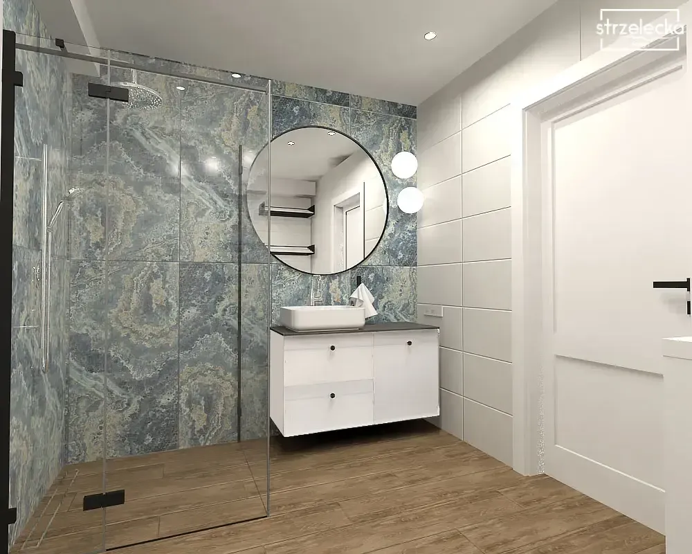 lazurowa łazienka