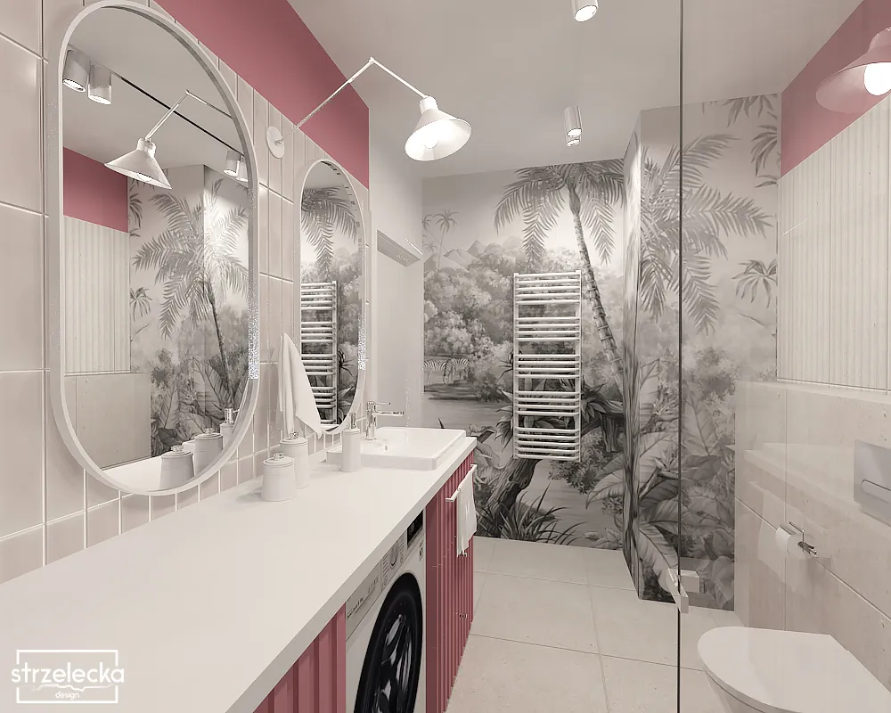 różowa łazienka