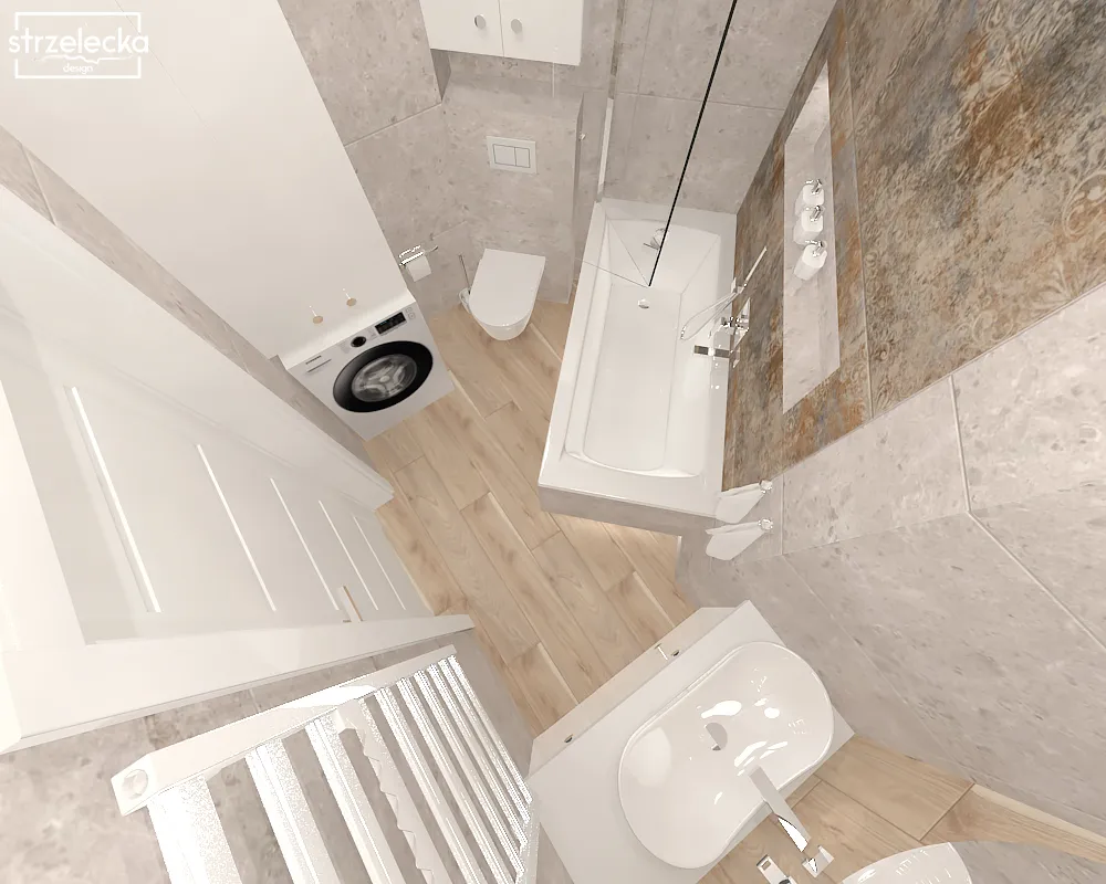 Aranżacja małej łazienki z wanną