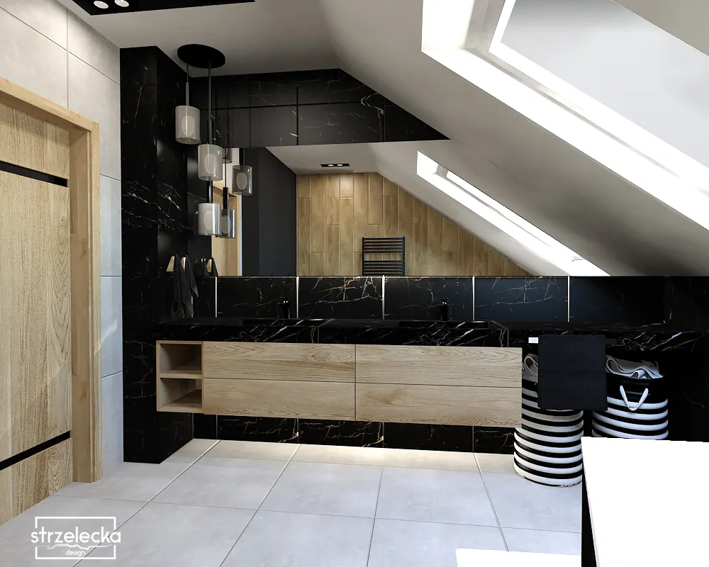 duża strefa umywalkowa