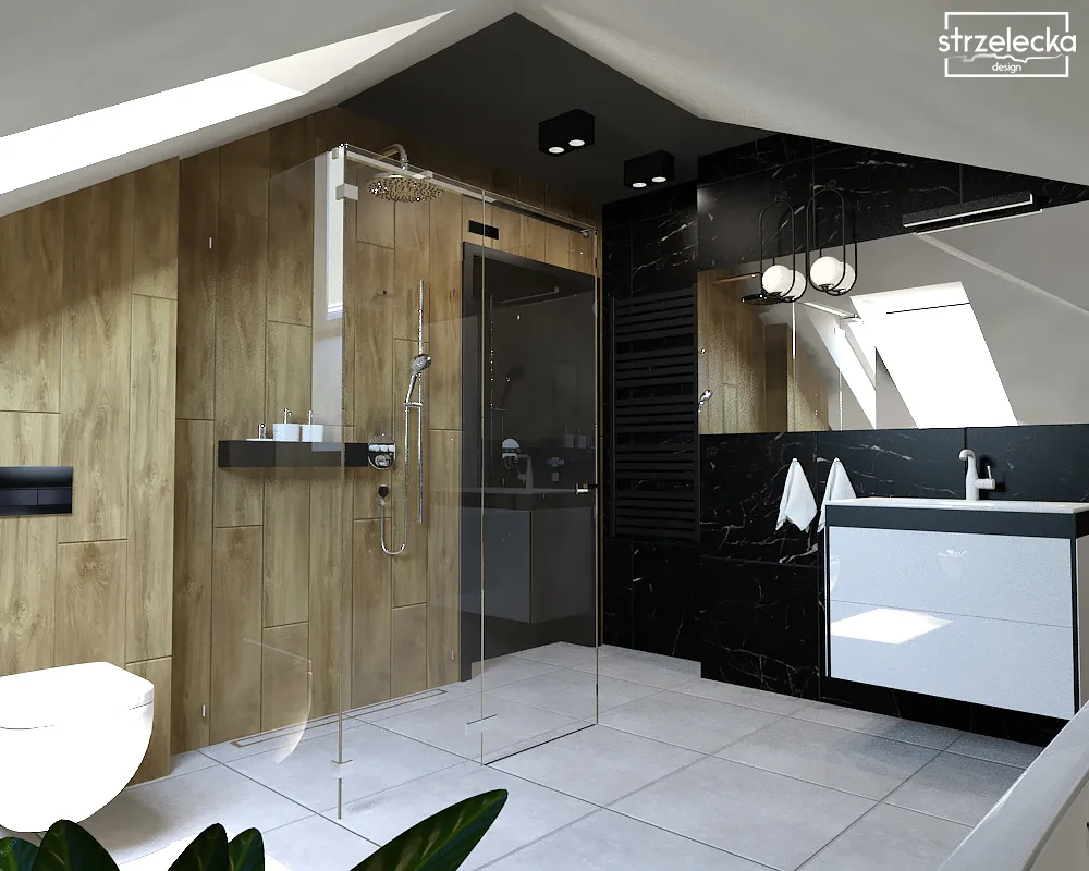 łazienka na poddaszu