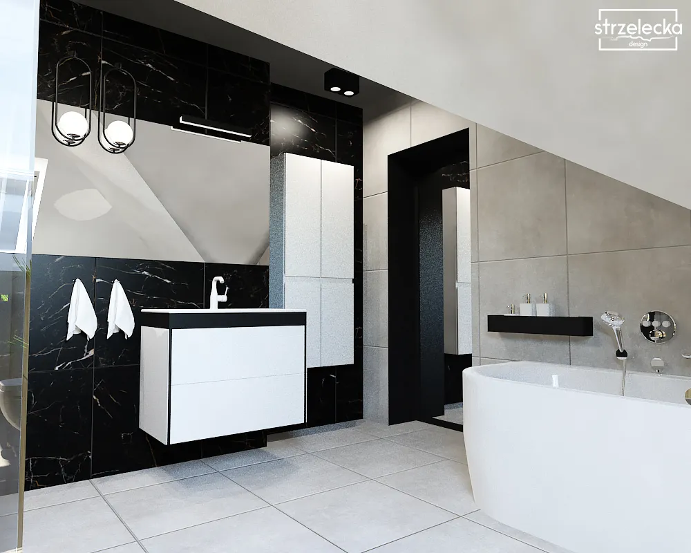 łazienka ze skosem
