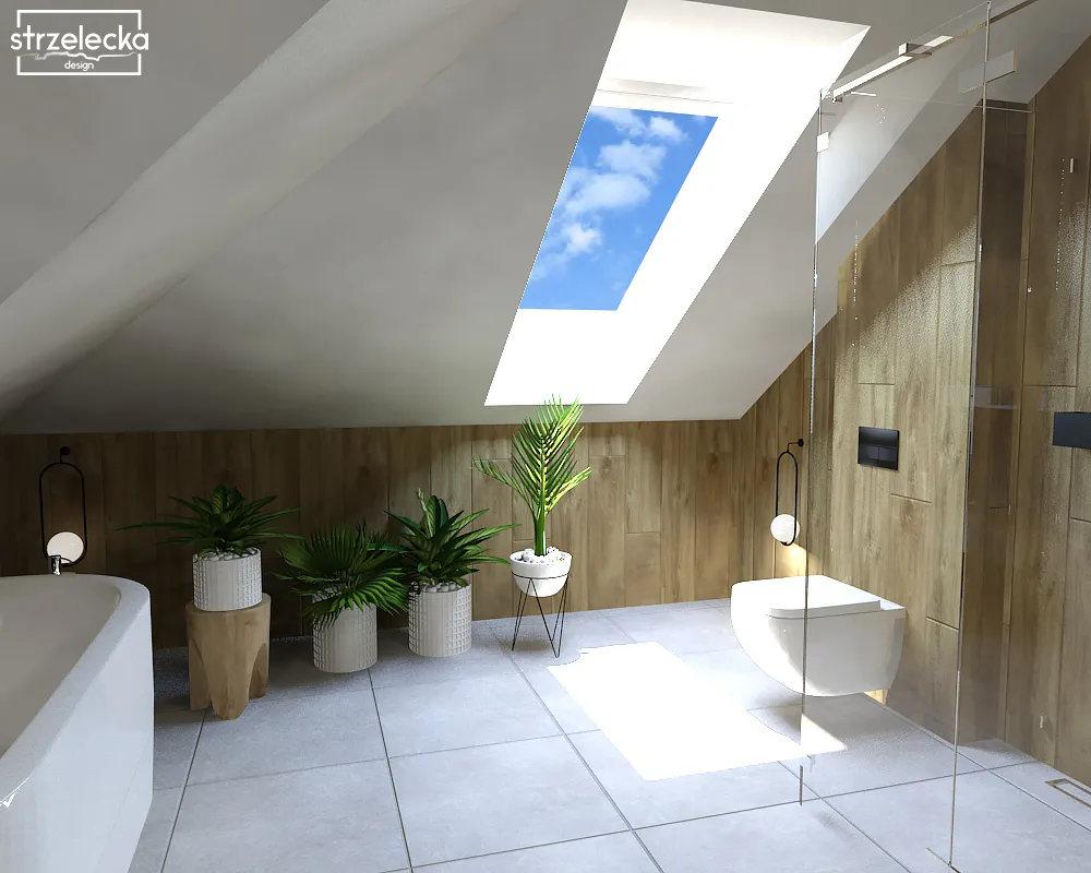 łazienka w drewnie