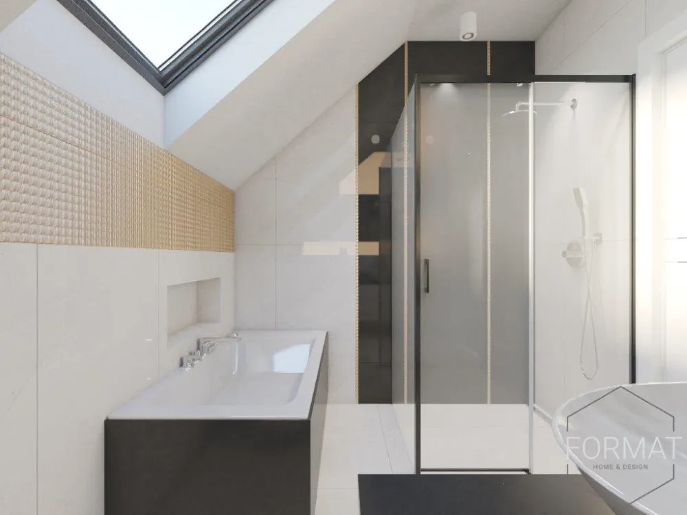 łazienka z prysznicem i wanną