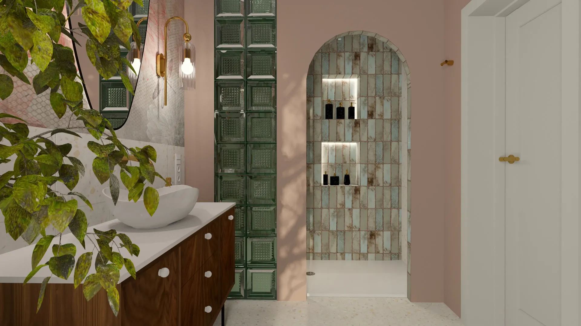 stylowa mała łazienka