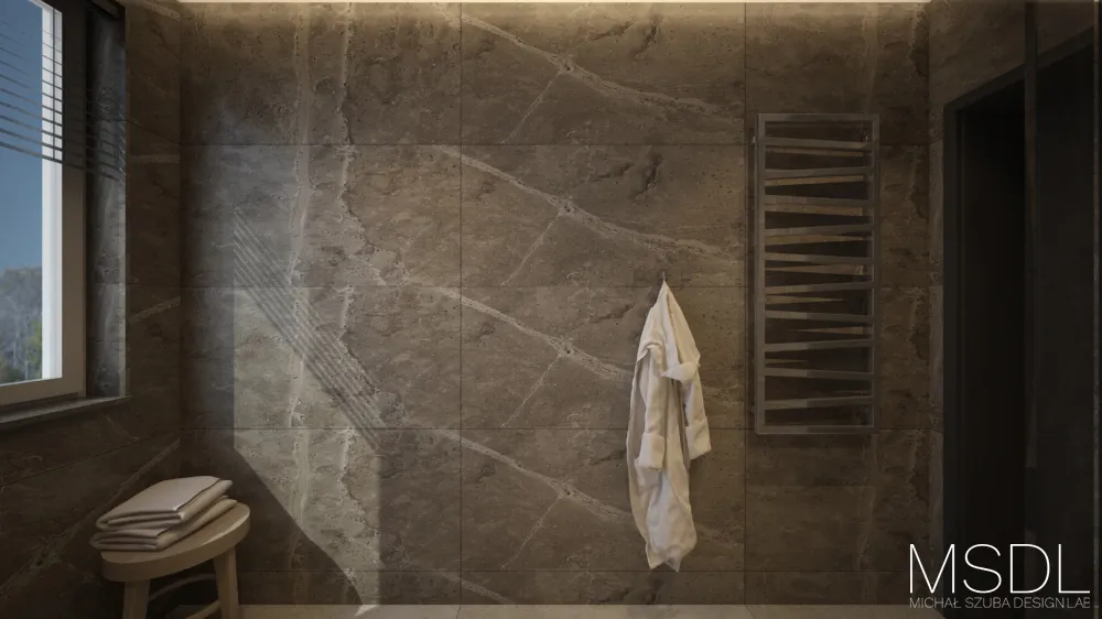 łazienka w beżach i brązach
