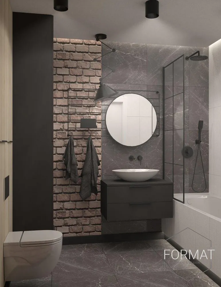 Aranżacja łazienki w stylu industrialnym 