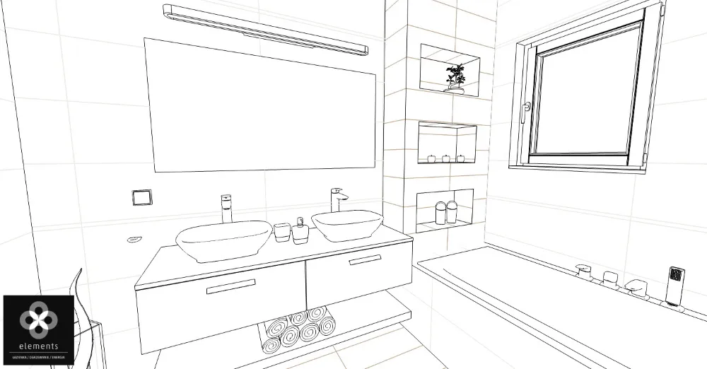 projekt łazienki