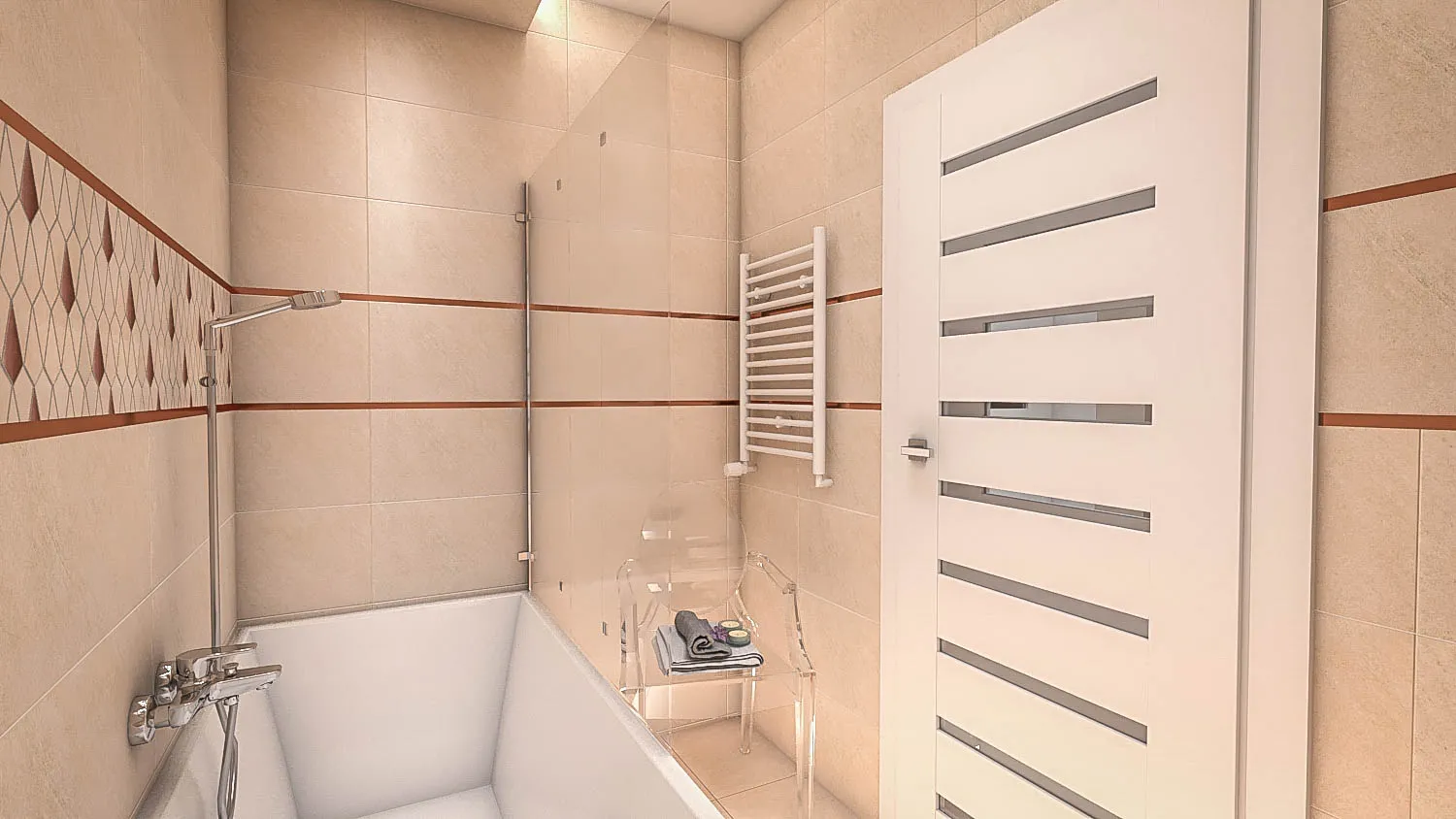 Wąska łazienka – przytulna i funkcjonalna 