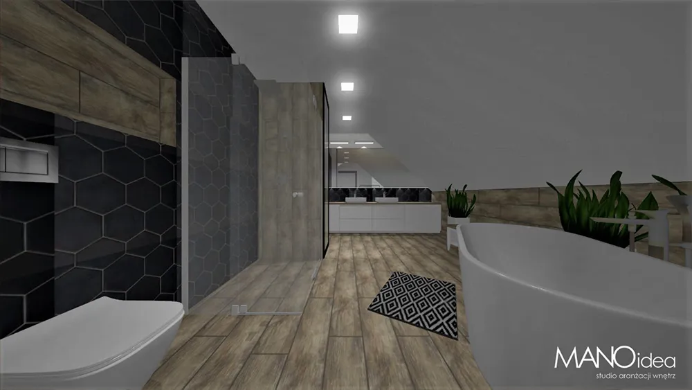 Komfortowa łazienka w stylu hygge