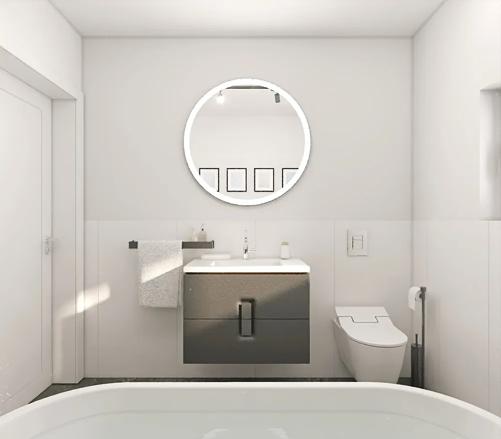 Aranżacja łazienki w stylu scandi i industrial