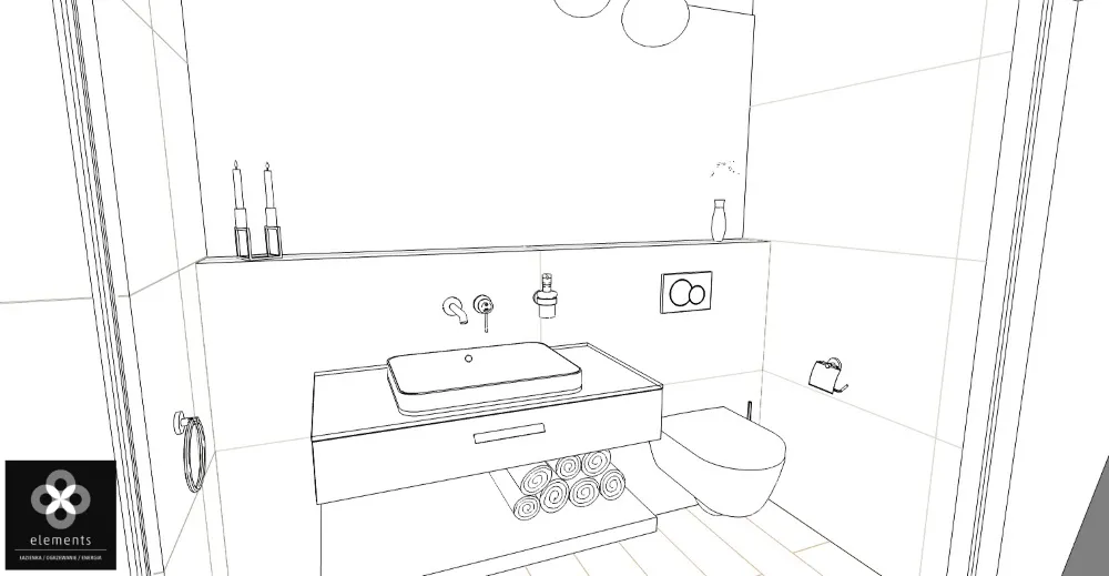 szkic łazienki
