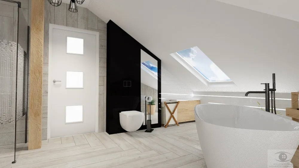 łazienka na poddaszu