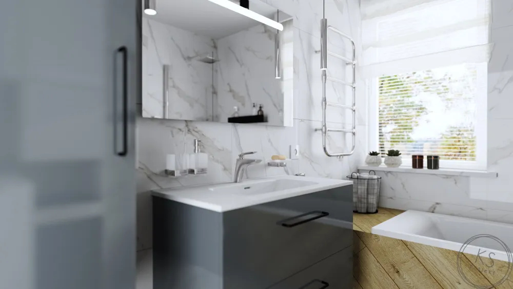 jasna i przytulna łazienka