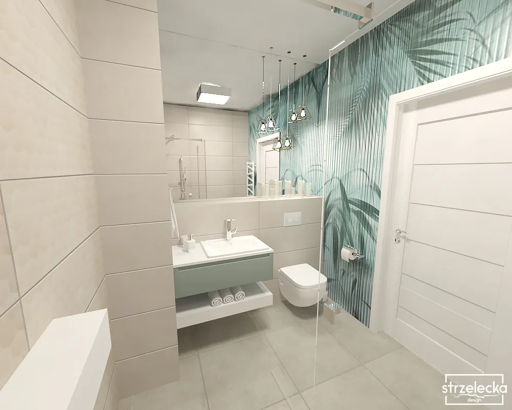 zielona łazienka - strzelecka design