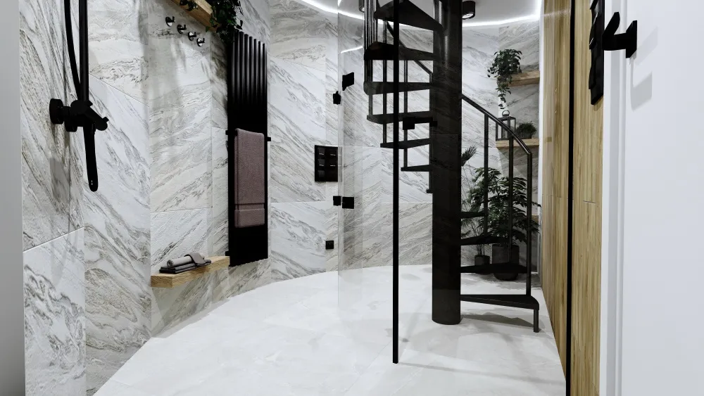 niezwykła strefa prysznicowa