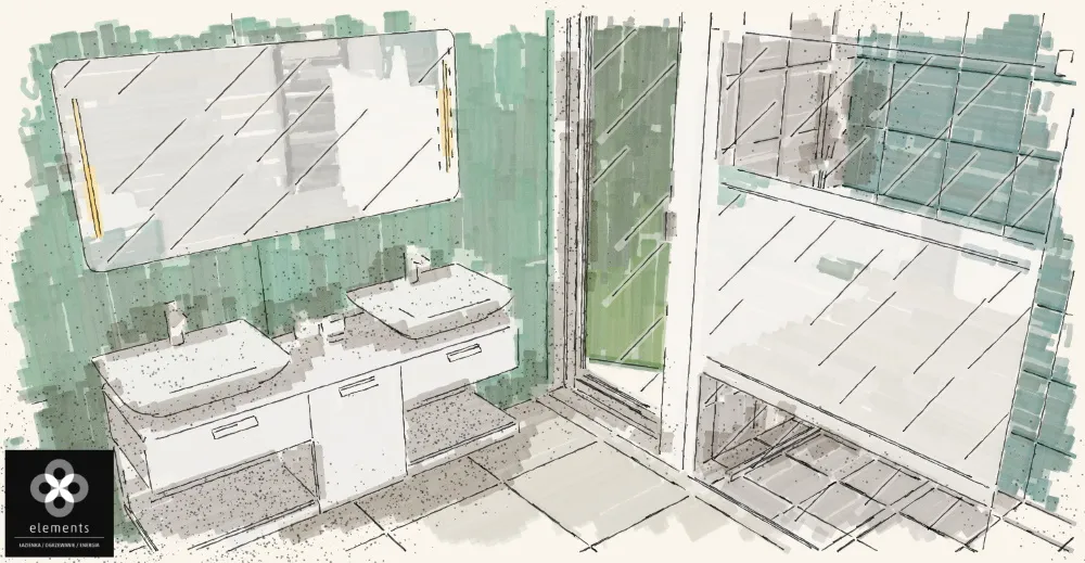 projekt nowoczesnej łazienki