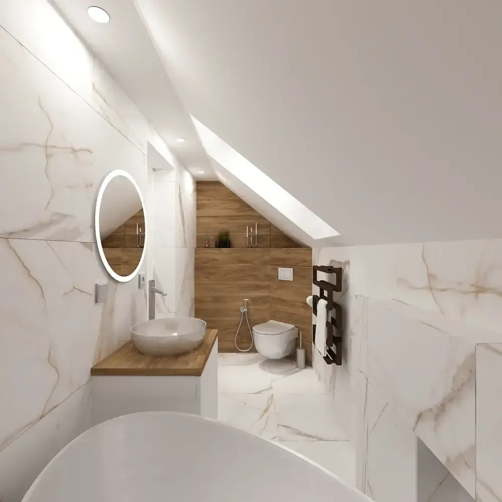 łazienka na poddaszu