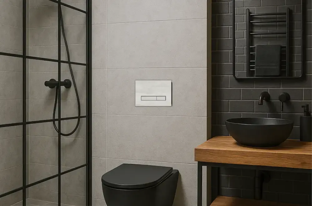 szary przycisk spłukujący