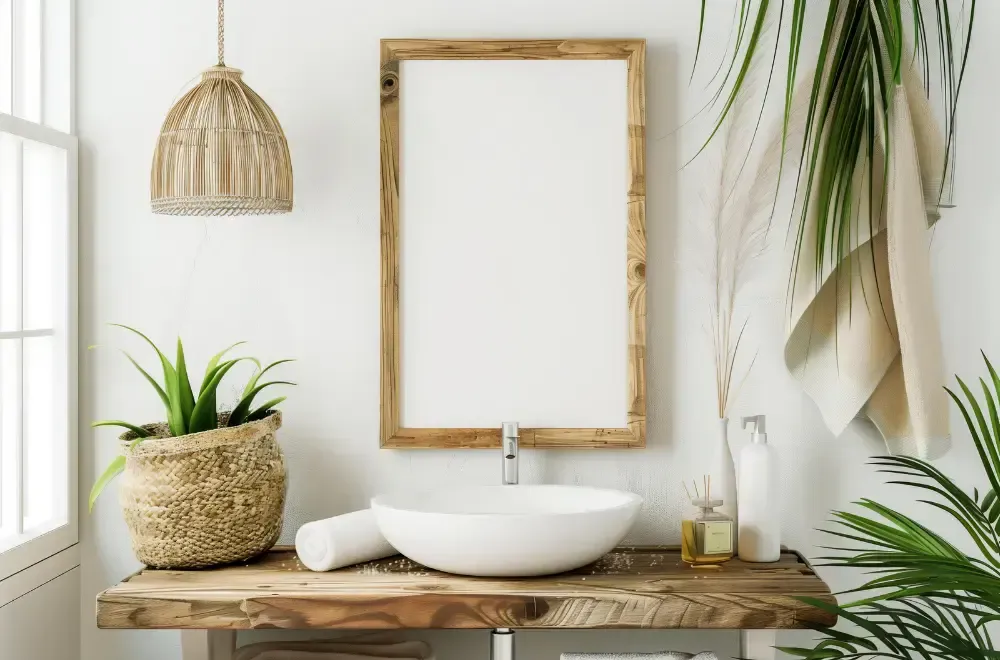 boho styl w lazience