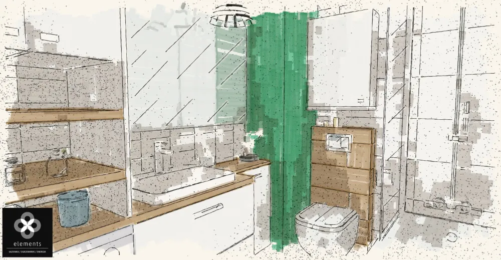 projekt małej łazienki