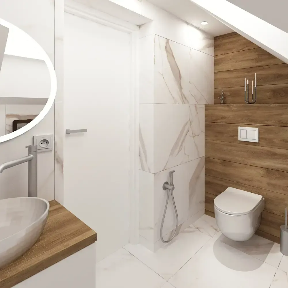 łazienka na poddaszu