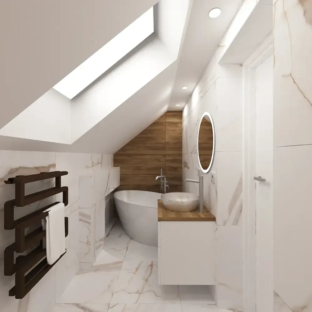 łazienka na poddaszu