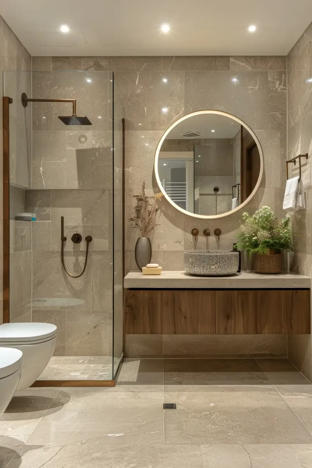 wyraziste akcenty w łazience