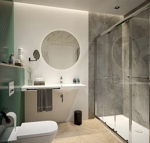 łazienka w kolorze Sanplast