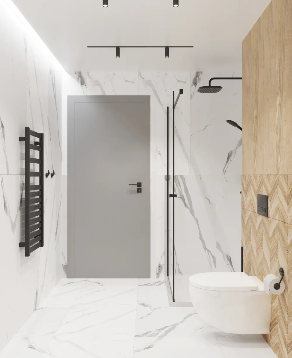 aranżacja czarna łazienka VIGOUR