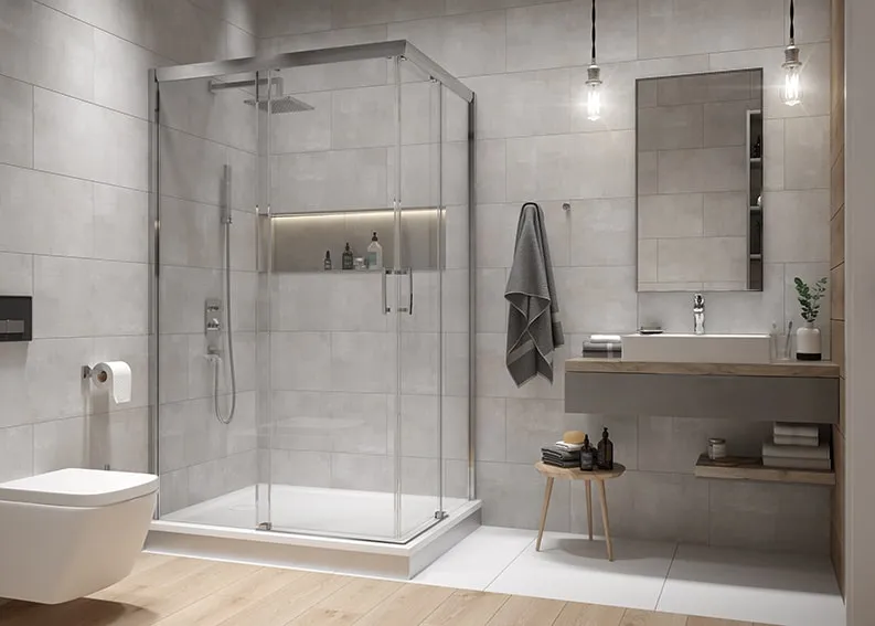 mała łazienka w bloku