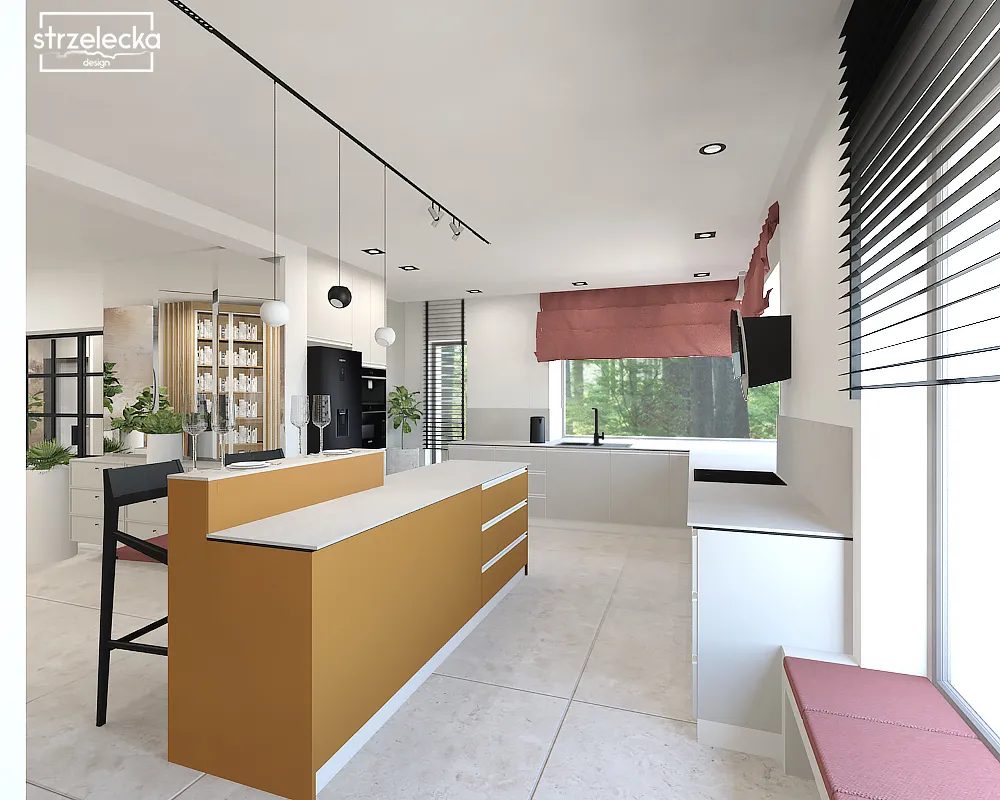 kuchnia z salonem