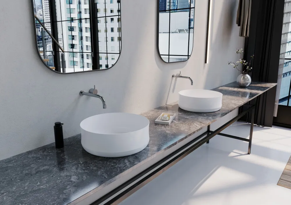 nowoczesne umywalki nablatowe