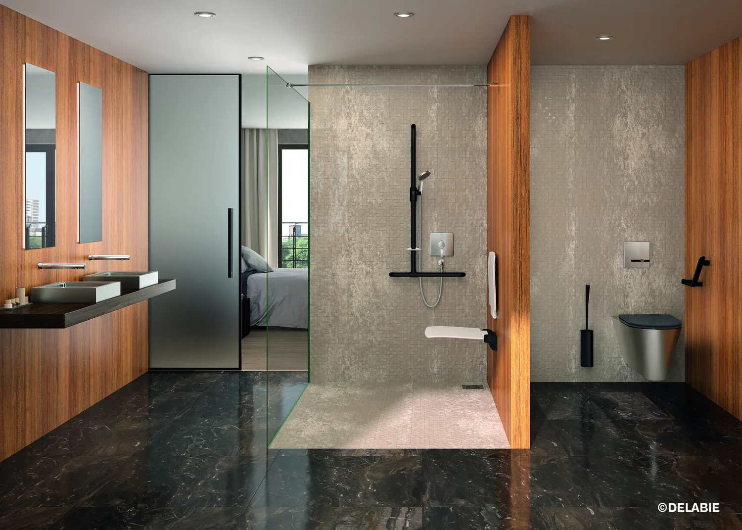 łazienka z delabie